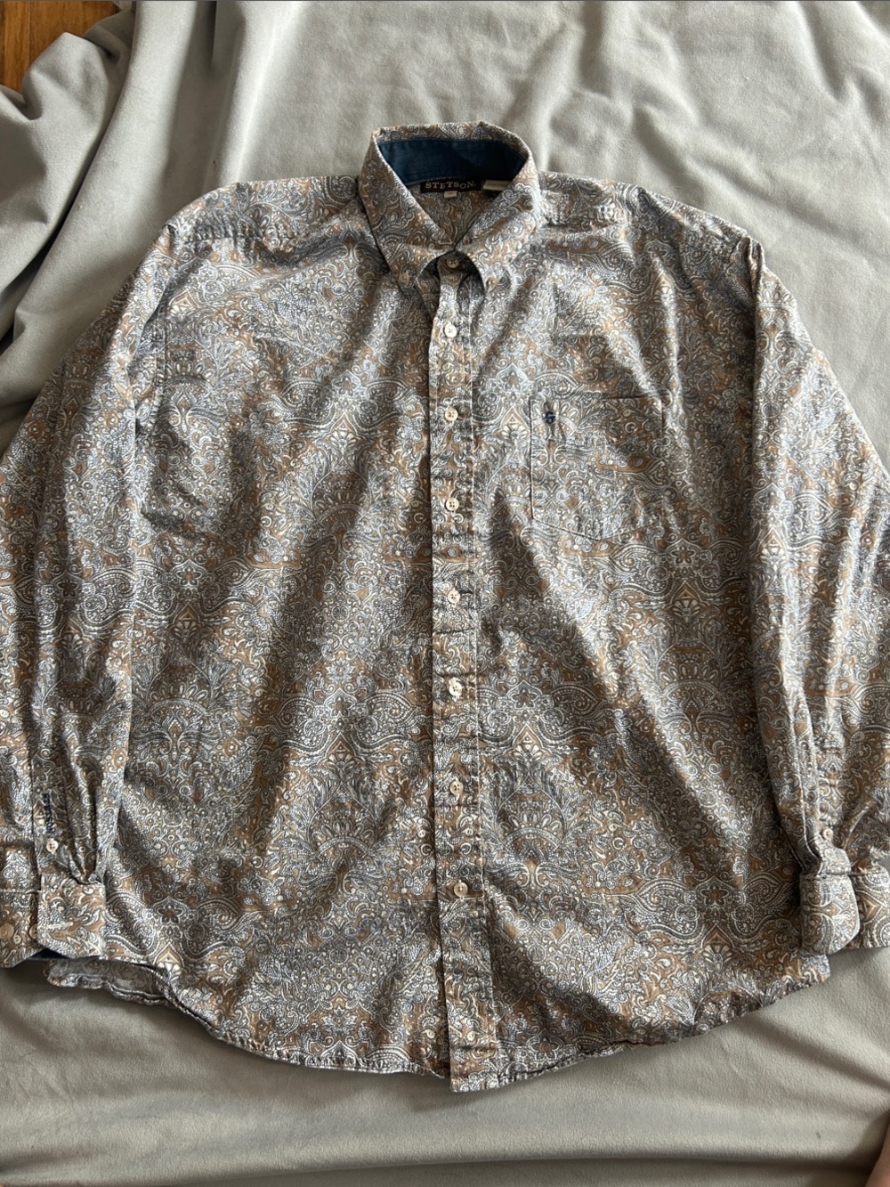 Stetson Men’s San Antonio Paisley Long Sleeve Western Button Down Shirt